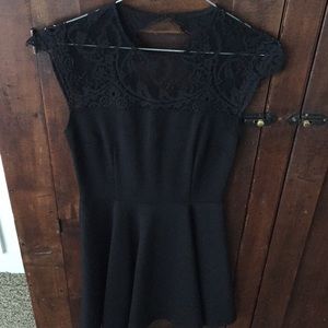 Black lace cocktail dress